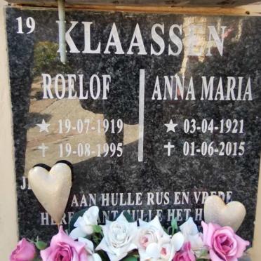 KLAASSEN Roelof 1919-1995 &amp; Anna Maria 1921-2015