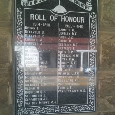 Eastern Cape, DORDRECHT, Dordrecht Museum, World War I &amp; II Memorial