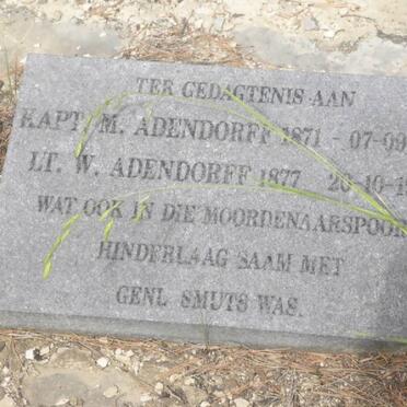 ADENDORFF M. 1871-1901 :: ADENDORFF W. 1877-1901