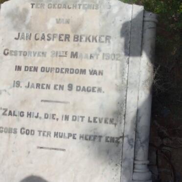 BEKKER Jan Casper -1902
