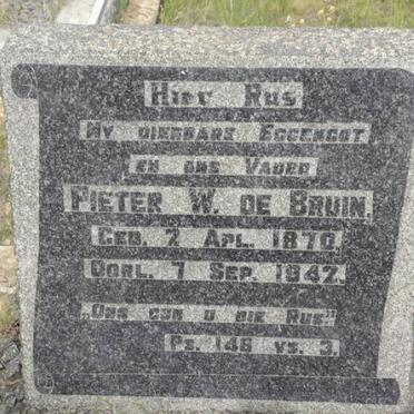 BRUIN Pieter W., de 1870-1942