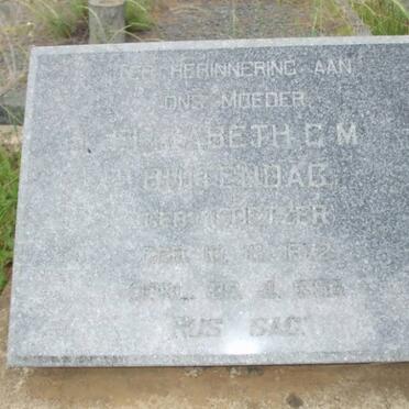 BUITENDAG Elizabeth C.M. nee COETZER 1872-1956