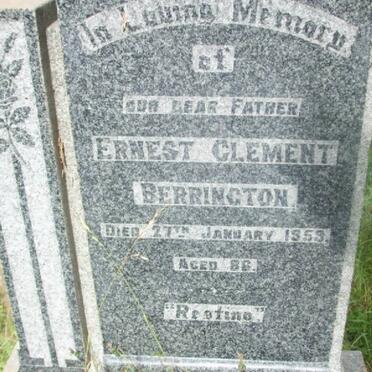 BERRINGTON Ernest Clement -1953