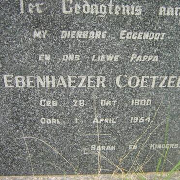 COETZEE Ebenhaezer 1900-1954