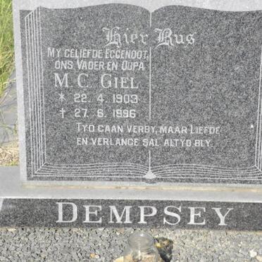 DEMPSEY M.C. 1903-1996