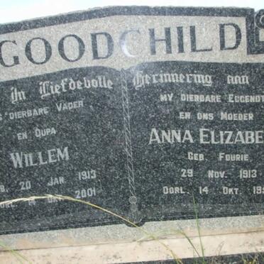 GOODCHILD Willem 1913-2001 &amp; Anna Elizabeth FOURIE 1913-1953