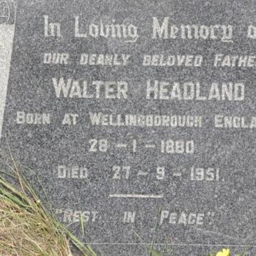 HEADLAND Walter 1880-1951