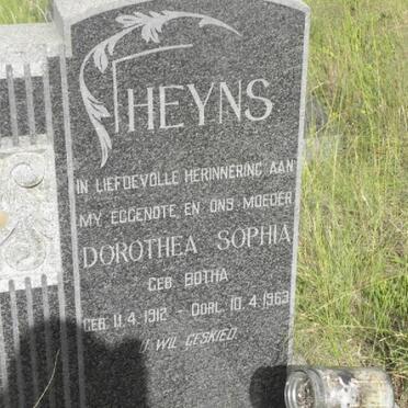 HEYNS Dorothea Sophia nee BOTHA 1912-1963