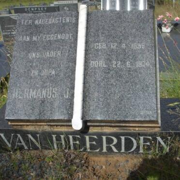 HEERDEN Hermanus J., van 1896-1974