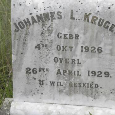 KRUGER Johannes L. 1926-1929