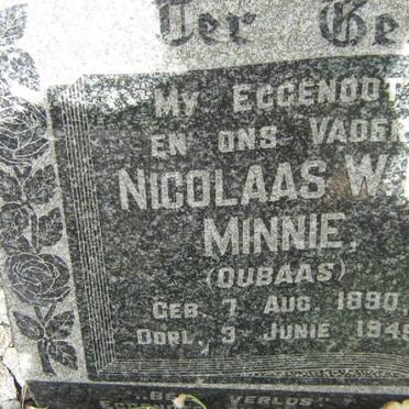 MINNIE Nicolaas W.B. 1890-1949 &amp; Johanna Francina LABUSCHAGNE 1890-1956