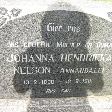 NELSON Johanna Hendrieka nee ANNANDALE 1898-1981