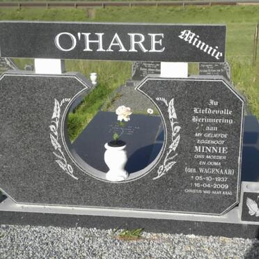 O'HARE Minnie nee WAGENAAR 1937-2009