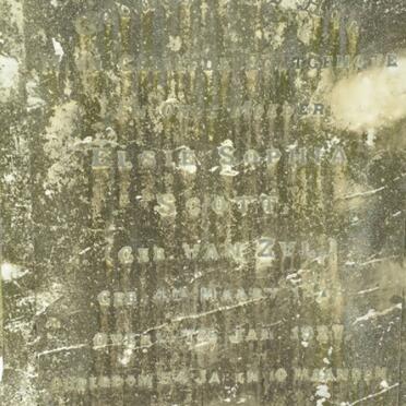 SCOTT Elsie Sophia nee VAN ZYL 187?-1927