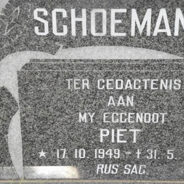 SCHOEMAN Piet 1949-1978