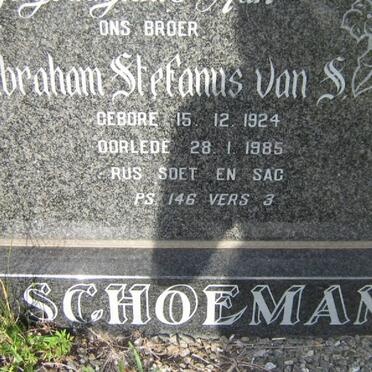 SCHOEMAN Abraham Stefanus Van S. 1924-1985