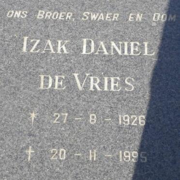 VRIES Izak Daniel, de 1926-1995