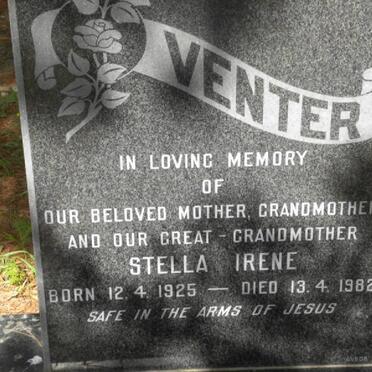 VENTER Stella Irene 1925-1982