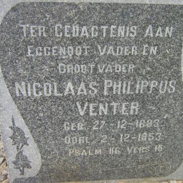 VENTER Nicolaas Philippus 1883-1953