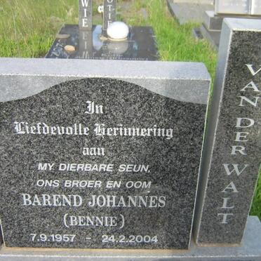 WALT Barend Johannes, van der 1957-2004