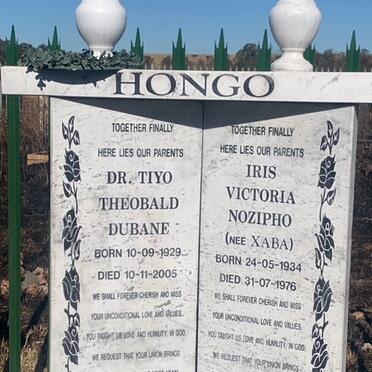 HONGO Tiyo Theobald Dubane 1929-2005 & Iris Victoria Nozipho XABA 1934-1976