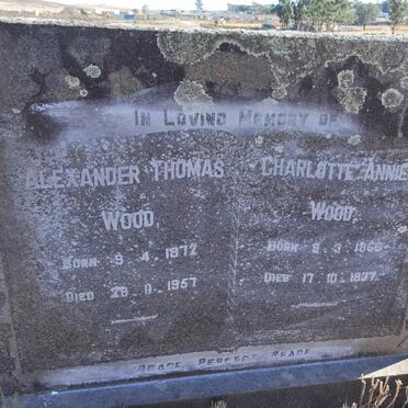 WOOD Alexander Thomas 1872-1957 &amp; Charlotte Annie 1868-1937