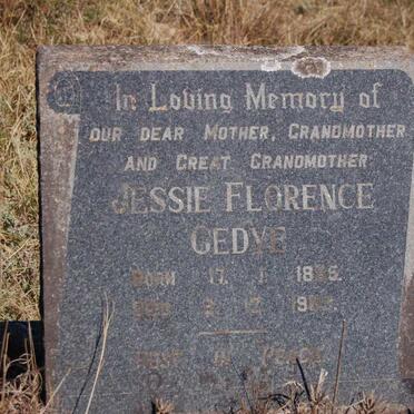 GEDYE Jessie Florence 1885-1969