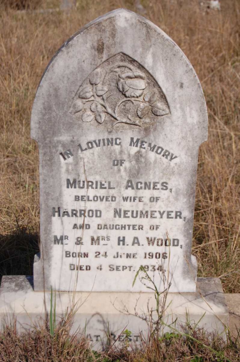 NEUMEYER Muriel Agnes nee WOOD 1906-1934