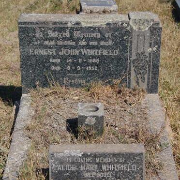 WHITFIELD Ernest John 1889-1952 &amp; Alice Mary BODE 1895-1980