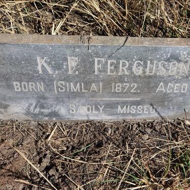 FERGUSON K.F. 1872-