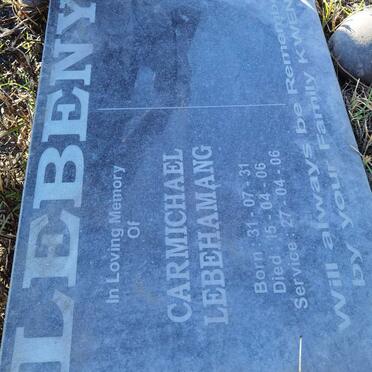 LEBENYA Carmichael Lebehamang 1931-2006