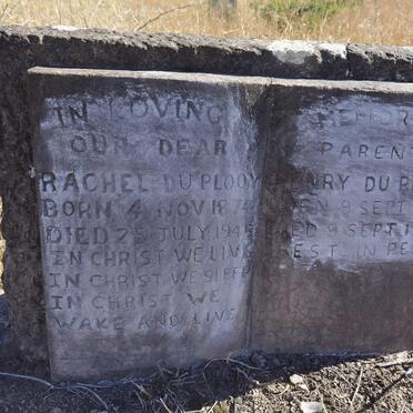 PLOOY Henry, du 1872-1951 &amp; Rachel 1874-1945