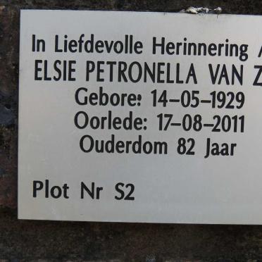 ZYL Elsie Petronella, van 1959-2011