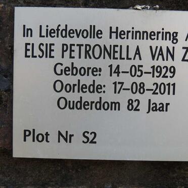 ZYL Elsie Petronella, van 1959-2011