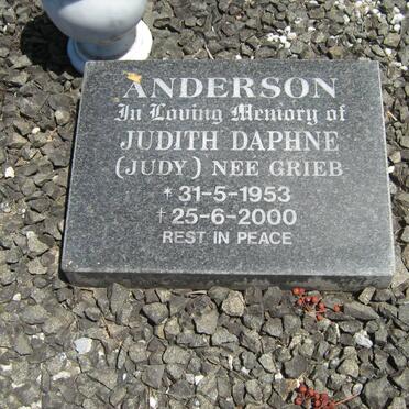 ANDERSON Judith Daphne nee GRIEB 1953-2000