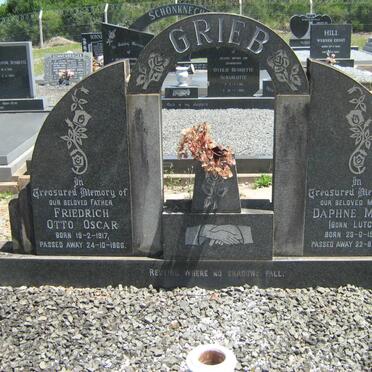 GRIEB Friedrich Otto Oscar 1917-1966 &amp; Daphne Myra LUTGE 1919-1965