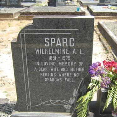 SPARG Wilhelmine A.L. 1891-1975