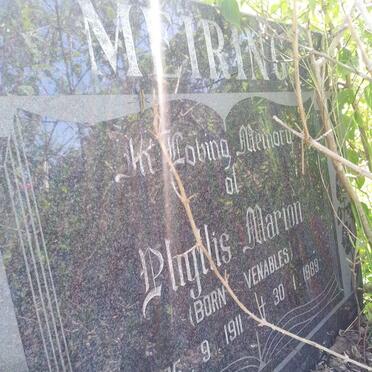 MEIRING Phyllis Marion nee VENABLES 1911-1989