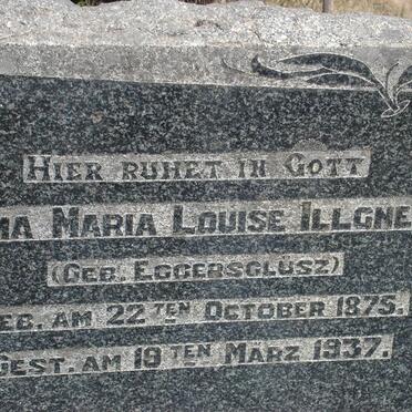 ILLGNER Emma Maria Louise born EGGERSGLUSZ 1875-1937