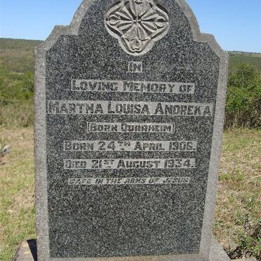 ANDREKA Martha Louise born DURRHEIM 1906-1934