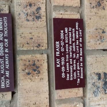 Eastern Cape, EAST LONDON, Cambridge, Presbyterian Church, Memorial Wall