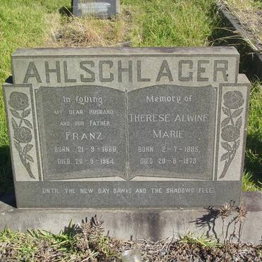 AHLSCHLAGER Franz 1888-1964 &amp; Therese Alwine  Marie 1895-1973