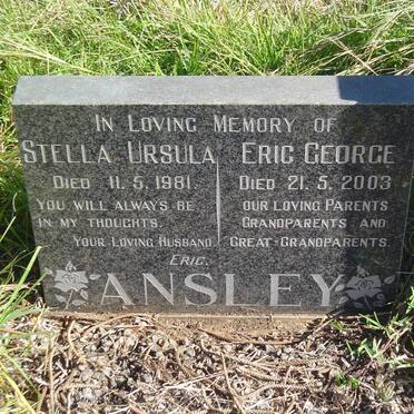 ANSLEY Eric George -2003 &amp; Stella Ursula -1981