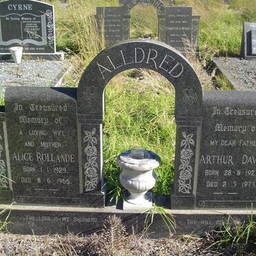 ALLDRED Arthur David 1923-1973 &amp; Alice Rollande 1929-1965