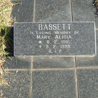 BASSETT Mary Alicia 1916-1999