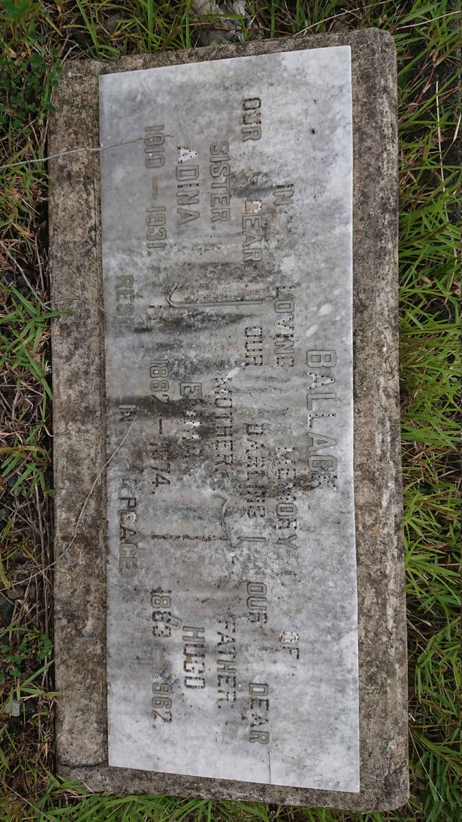 BALLACK Hugo 1883-1962 &amp; Emma 1882-1974 :: BALLACK Adina 1910-1931