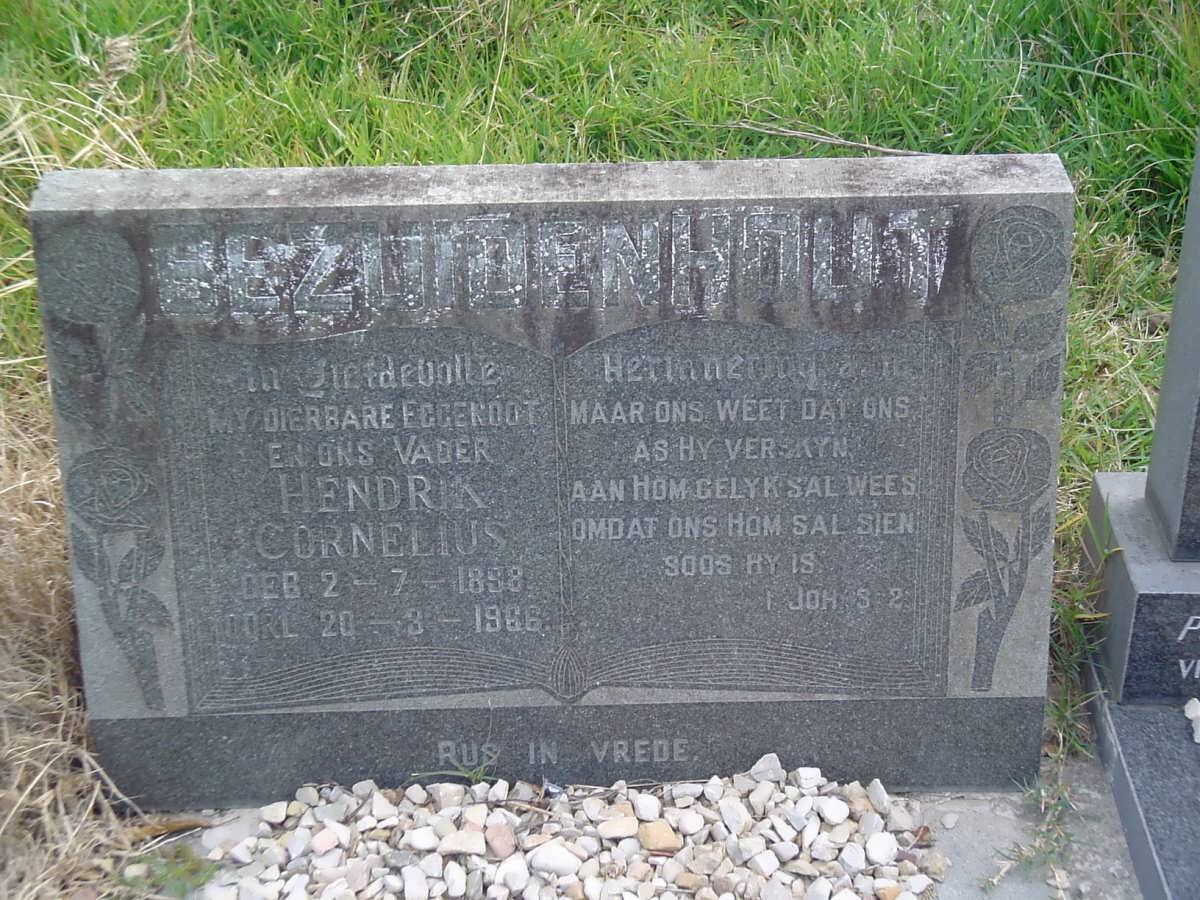 BEZUIDENHOUT Hendrik Cornelius 1898-1966