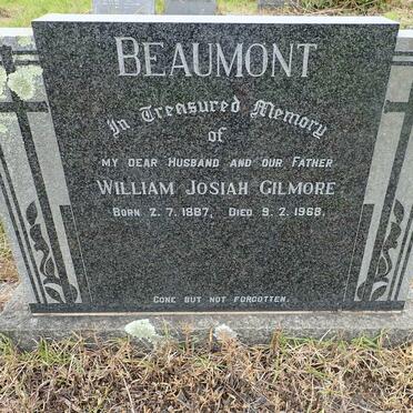 BEAUMONT William Josiah Gilmore 1887-1968