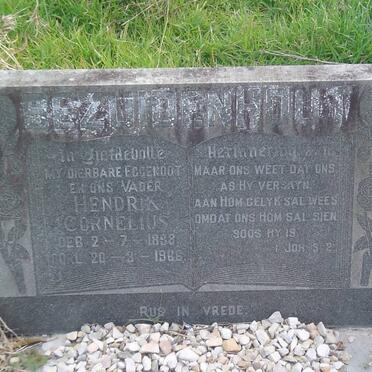 BEZUIDENHOUT Hendrik Cornelius 1898-1966