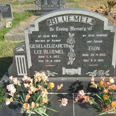 BLUEMEL Egon 1920-1962 &amp; Giesela Elizabeth Lee 1923-2008